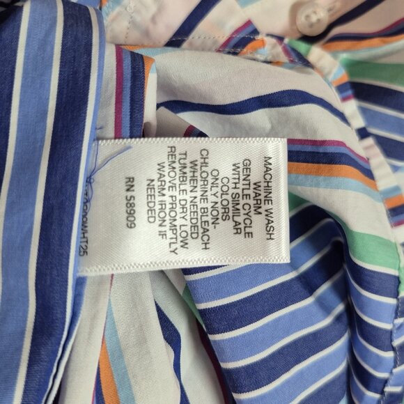 Cremieux Men's Shirt Size XXL Stripes  Short Sleeve Button-Up Casual Cotton (56 - Picture 6 of 9